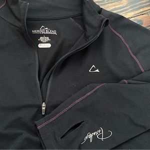 Long Sleeve Thermal Layer, Quarter Zip Merino Blend